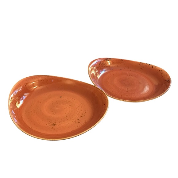 2 Steelite Craft Terracotta Freestyle Bowls Plates 9.5" England Pottery 11300521 - Picture 3 of 12